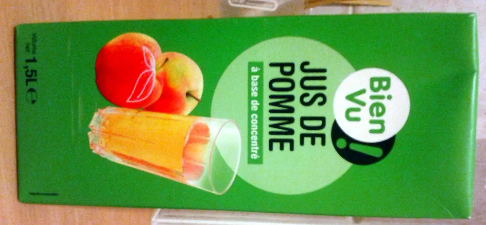 Jus de pomme a base de concentré
