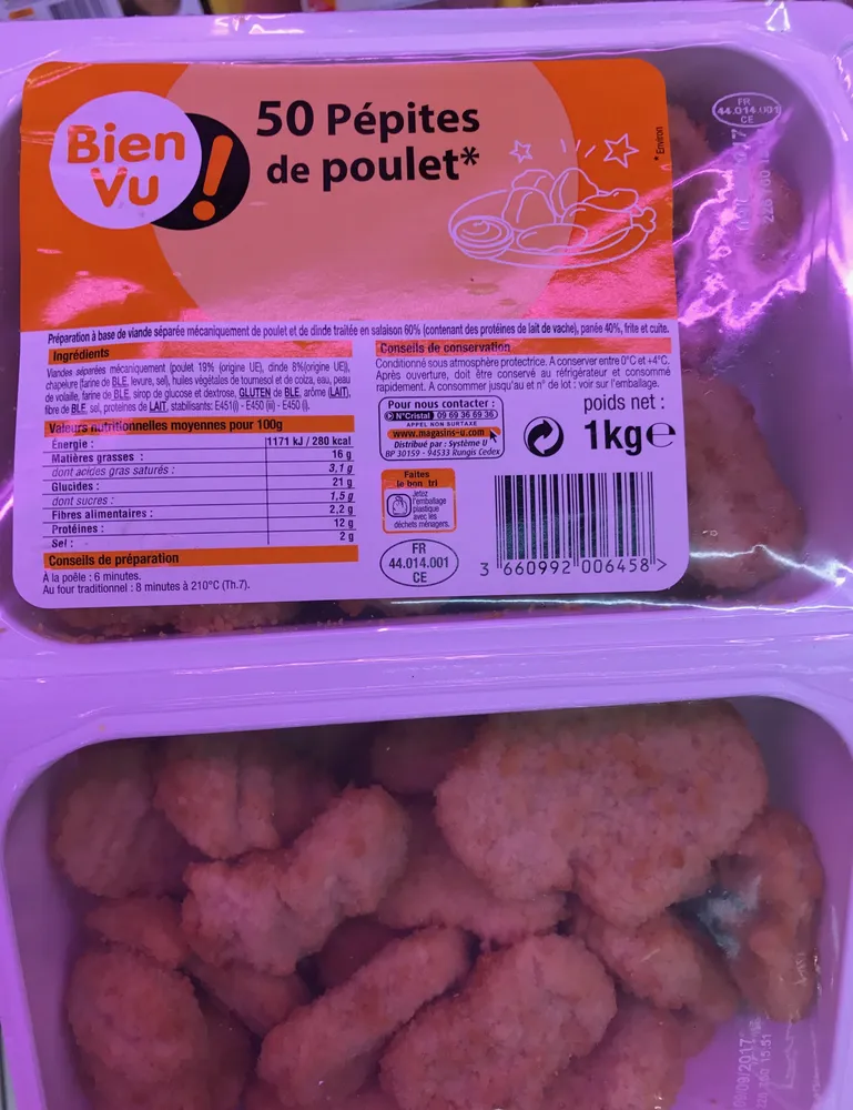 50 pépites de poulet