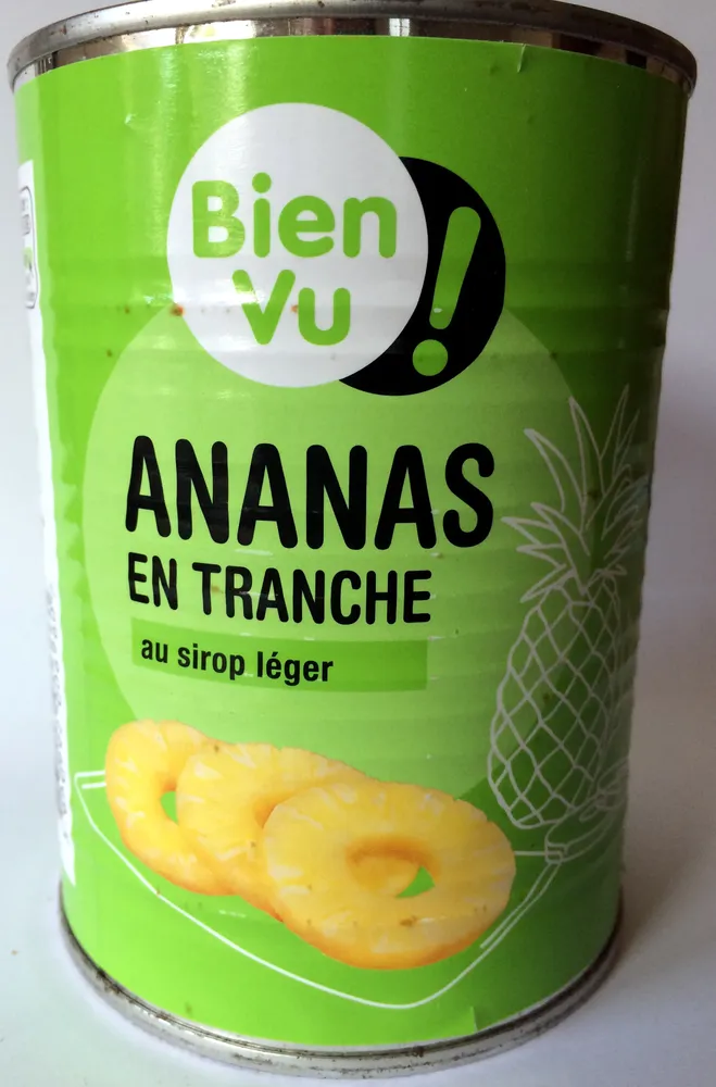 Ananas en tranche au sirop léger