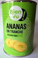 Ananas en tranche au sirop léger