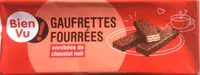 Gaufrettes fourrées enrobées de chocolat noir
