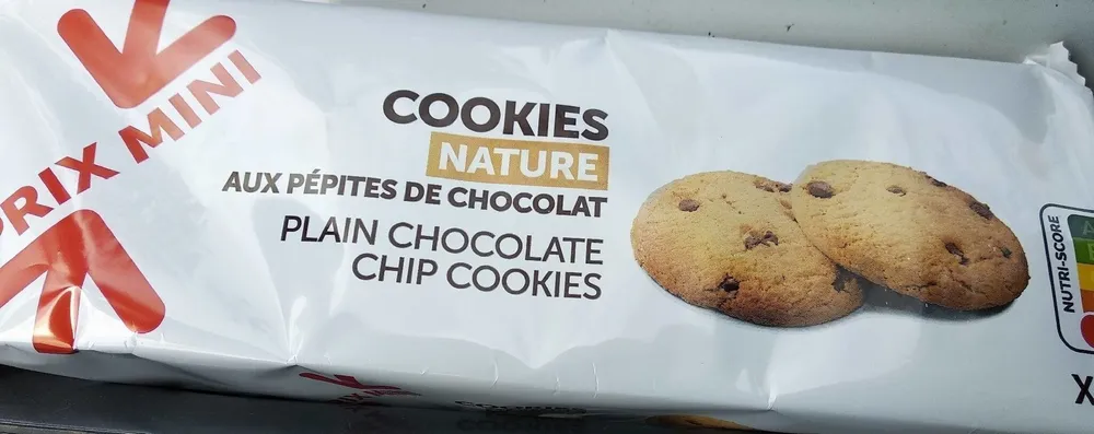 Cookies nature aux pépites de chocolat