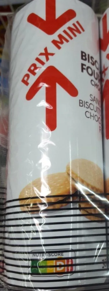 Biscuits fourrés chocolat
