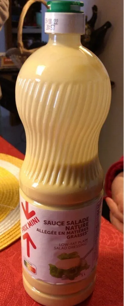Sauce salade nature allégée en matieres grasses