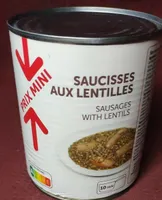 Saucisses aux lentilles