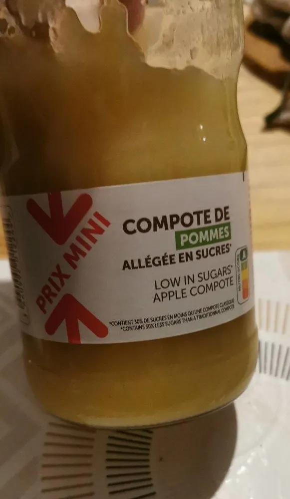 Compote de pomme allégée en sucre