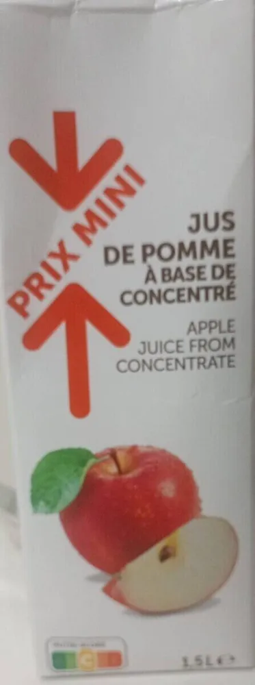 JUS DE POMME A BASE DE CONCERTRÉ