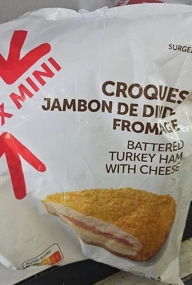 Croque jambon de dinde fromage
