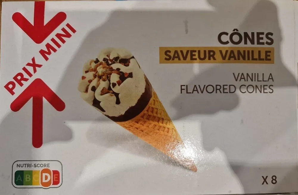 Cônes saveur vanille