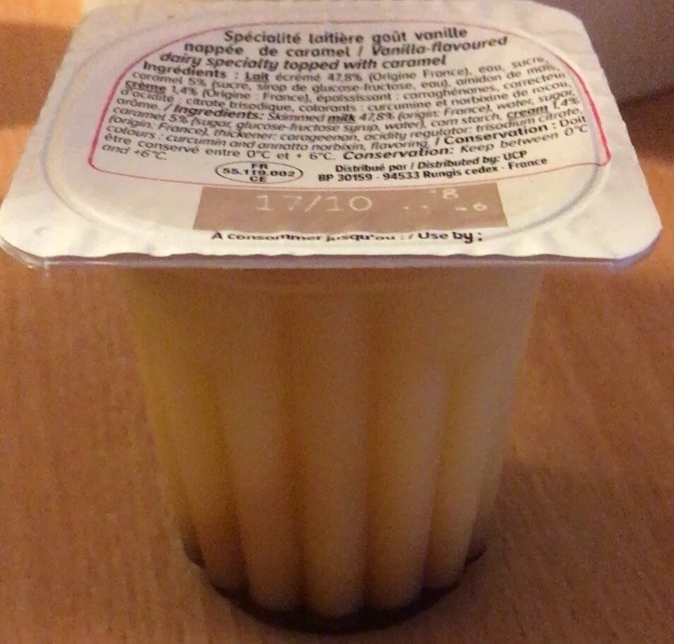 Flan Goût vanille nappé de caramel