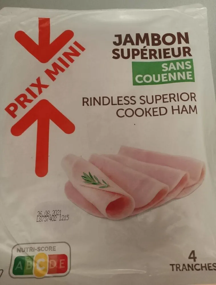 JAMBON SUPÉRIEUR SANS COUENNE RINDLESS SUPERIOR COOKED HAM