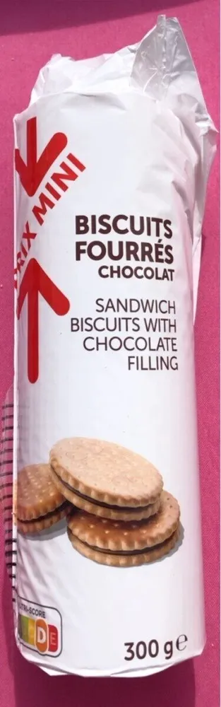 Biscuits fourrés chocolat