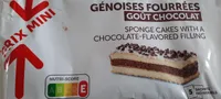 Génoises fourrées goût chocolat