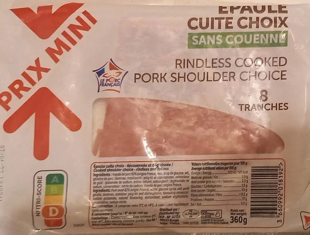Épaule cuite choix
