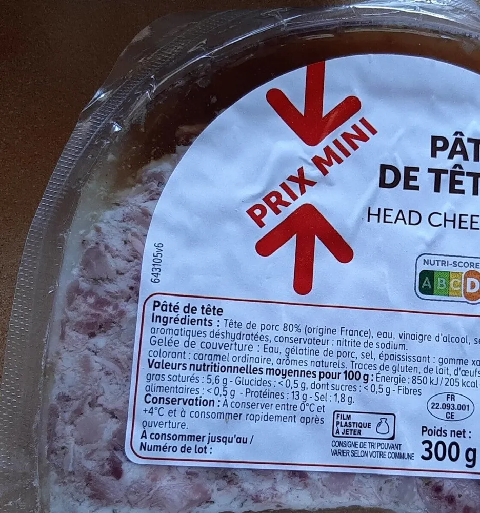 PATE DE TETE
