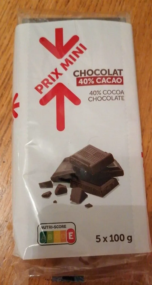 Chocolat 40 pour cent cacao