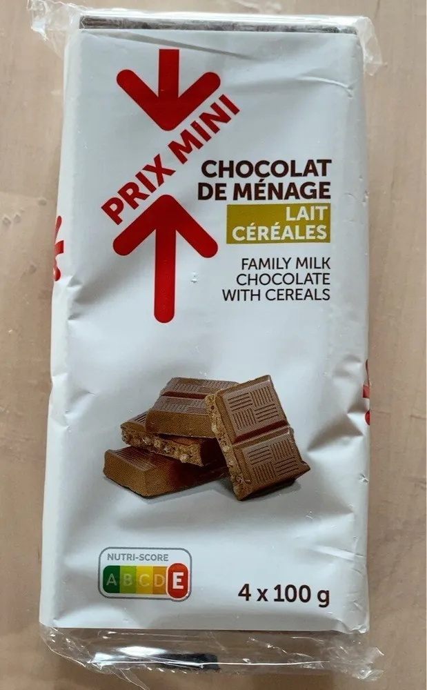 Chocolat de ménage lait céréales