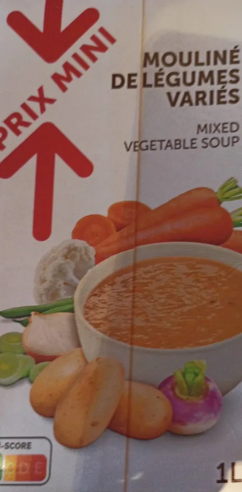 Mouliné de légumes variés prix mini Super U
