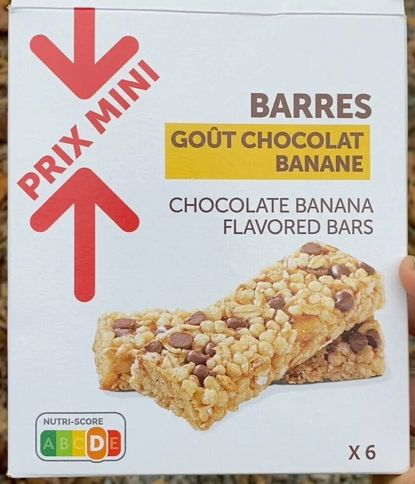 Barre goût chocolat banane
