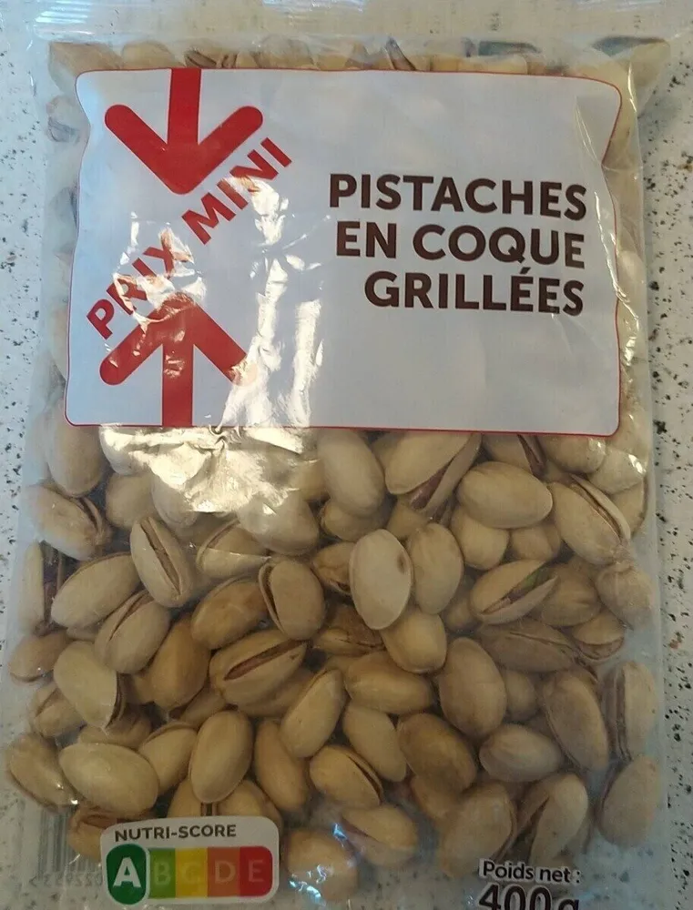Pistaches en coque grillées