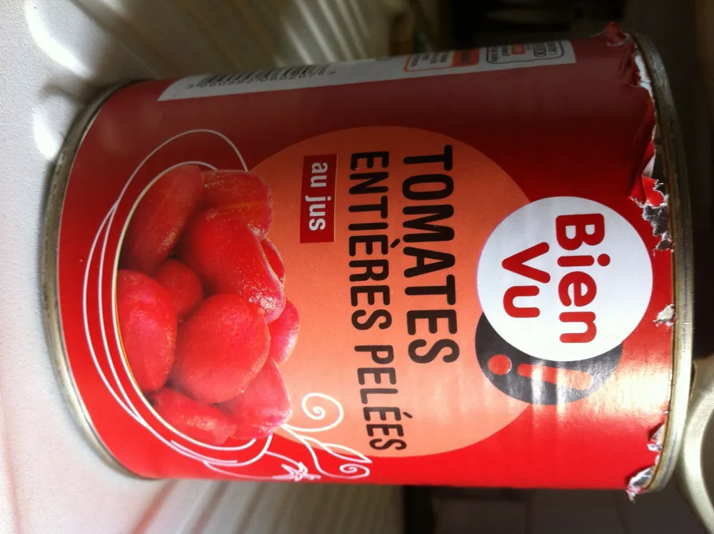 Tomates entières pelées au jus