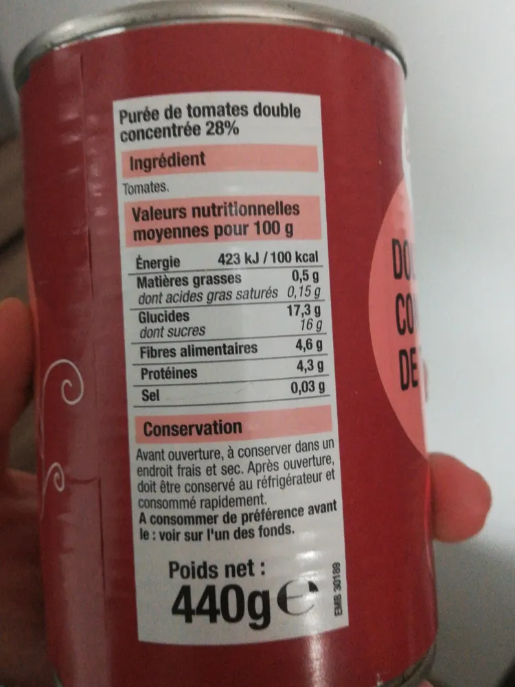Double Concentré de Tomates