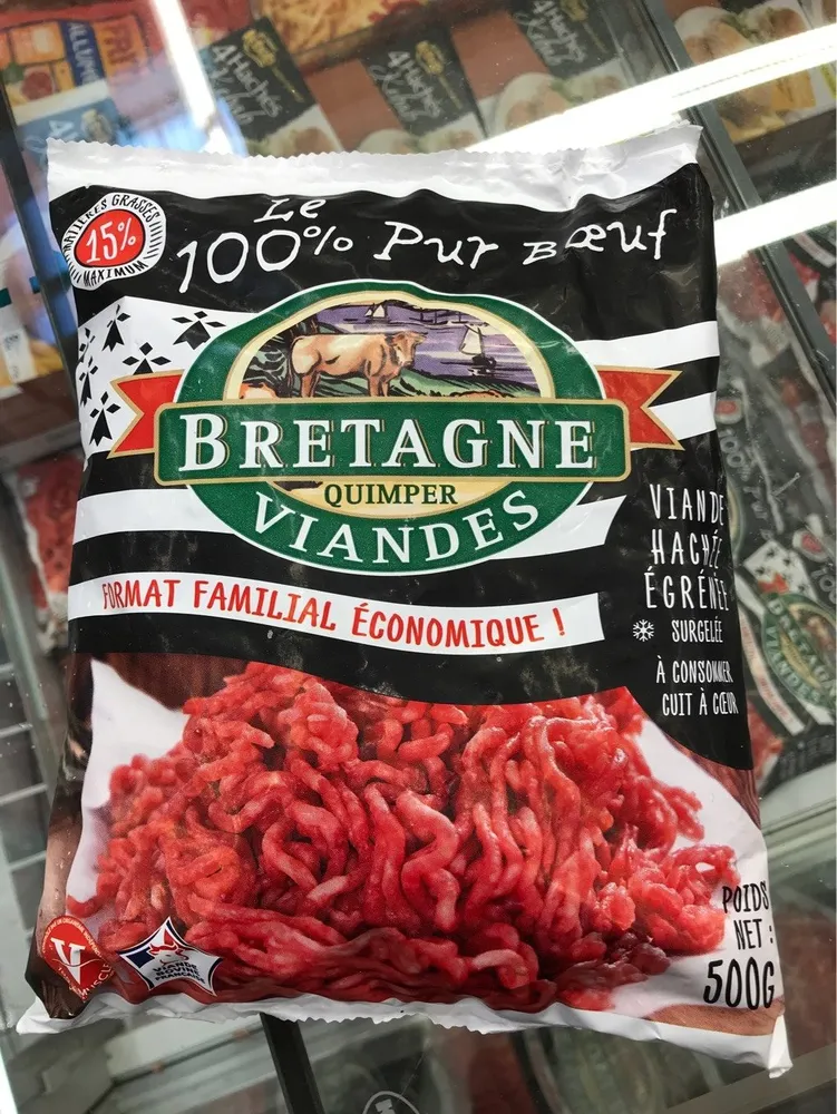 Viande hachée égrénée surgelée
