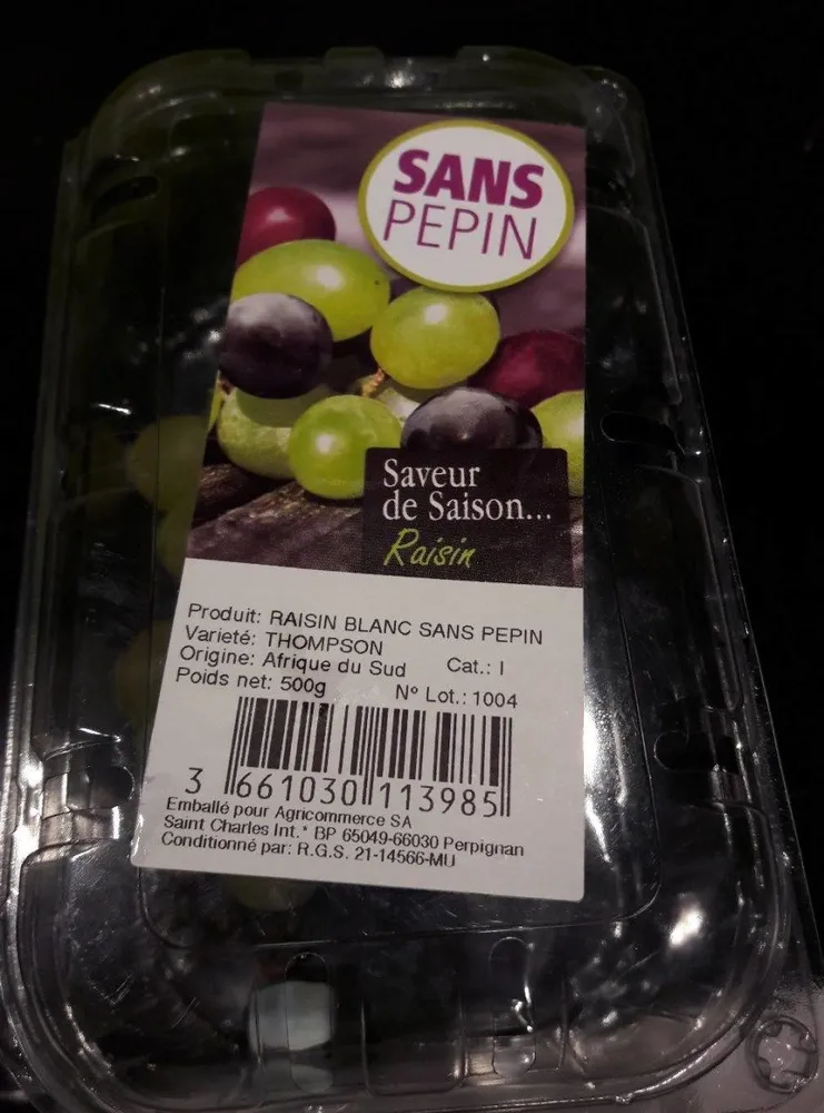 raisin sans pépin