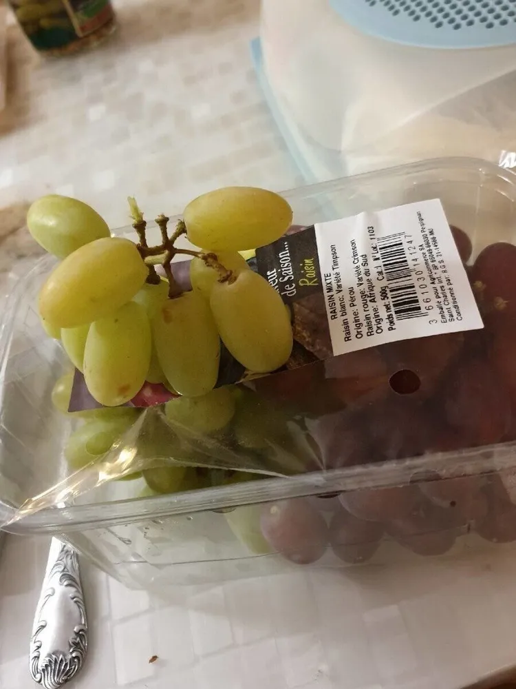 Raisin sans pépins vert et rouge