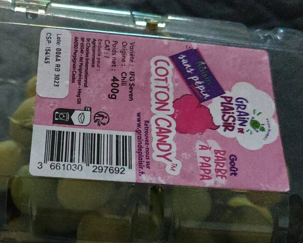 COTTON CANDY Goût BARBE À PAPA