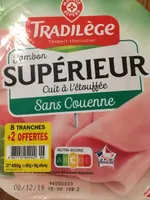 Jambon superieur cuit à l'étouffée