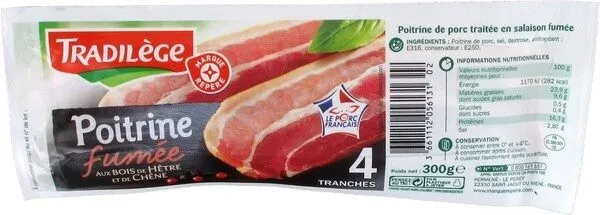 Poitrine fumee Tradilege 4 tranches 300 gr