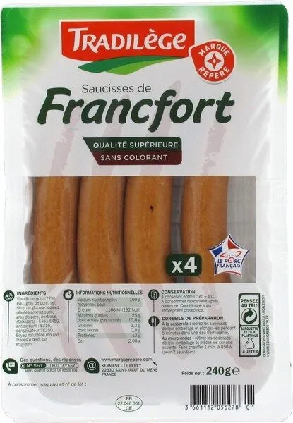 Saucisses de Francfort x 4