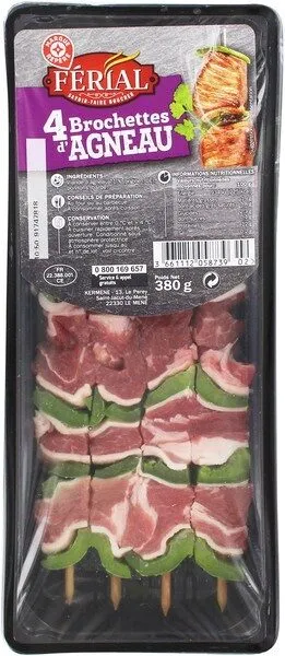 Brochettes d'agneau x 4