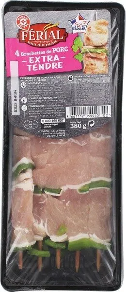 Brochettes de porc x 4