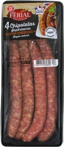 Chipolatas dégustation 'longues' x 4