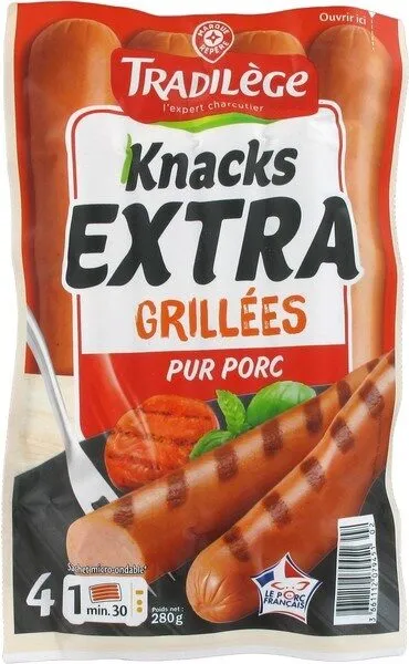 Knacks extra généreuses grillées x 4