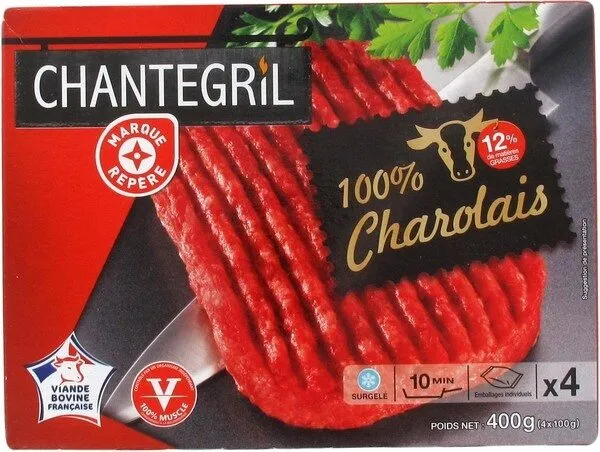 Steaks hachés 100% charolais x 4