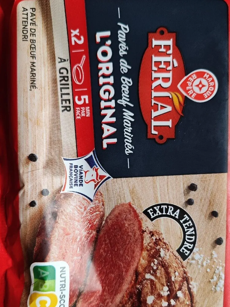Pavés de boeuf marinés nature x 2