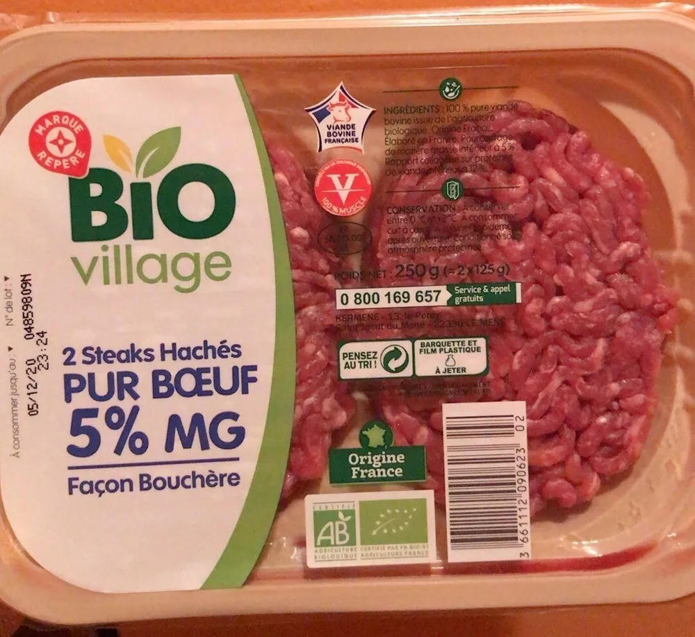 Steaks haches pur boeuf 5% MG