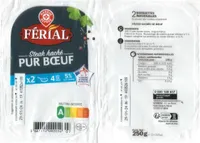 Steaks hachés Pur Boeuf 5% MG 2x125g