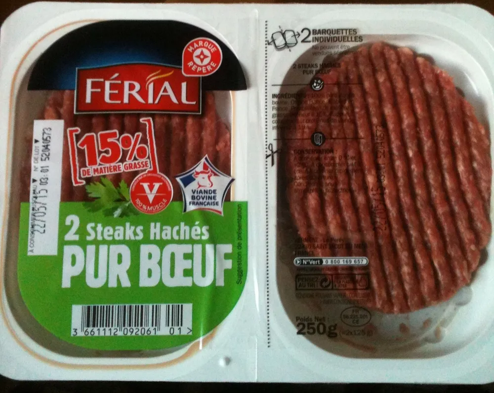2 Steaks Hachés Pur Bœuf