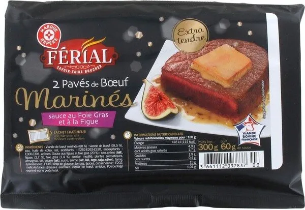 Pavés de boeuf sauce au foie gras et à la figue x 2