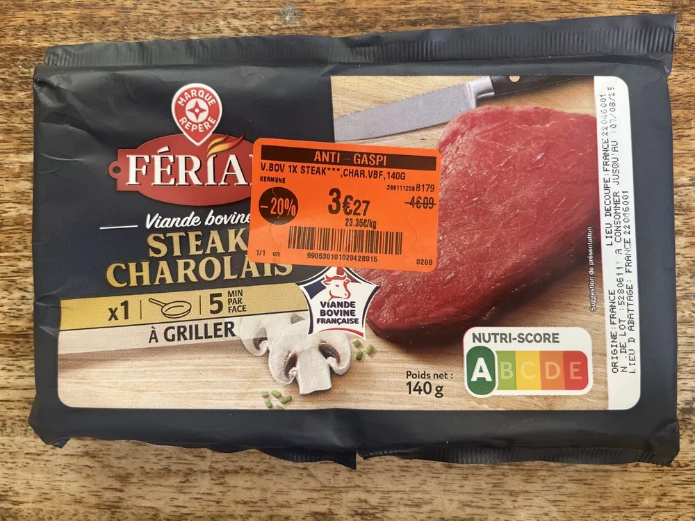 Bifteck 100% charolais x 1