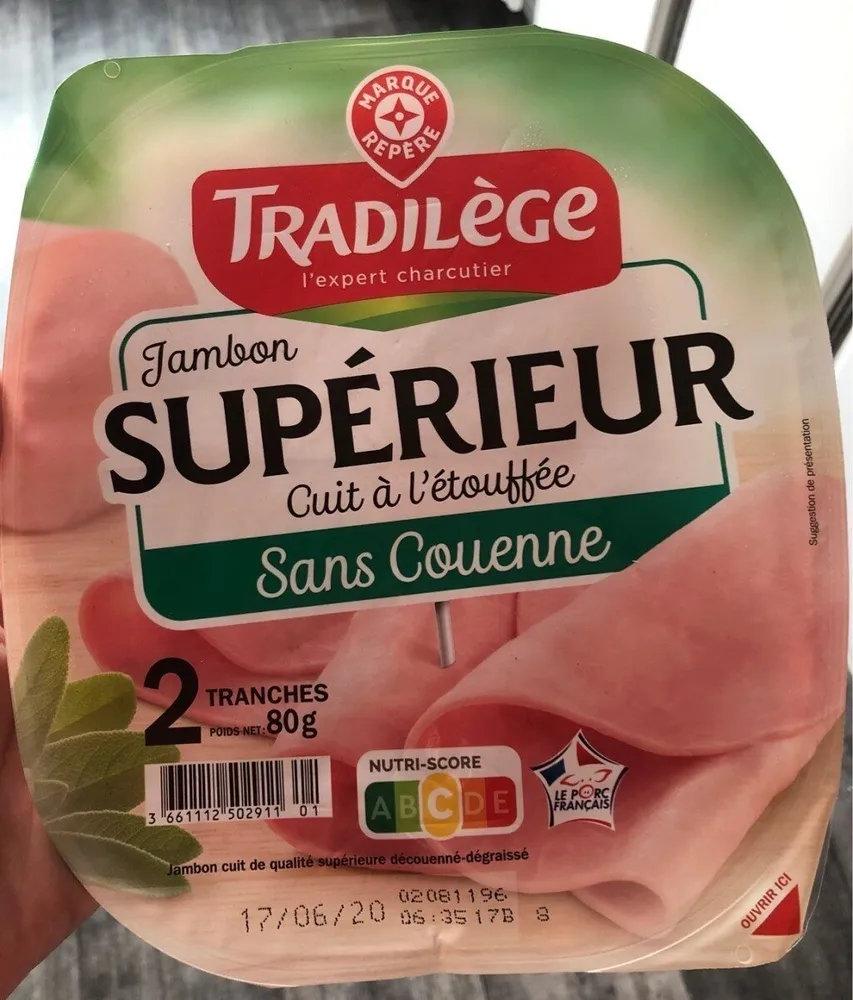 Jambon supérieur cuit à l'étouffée