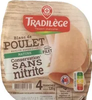 Blanc de poulet nature 4 tranches