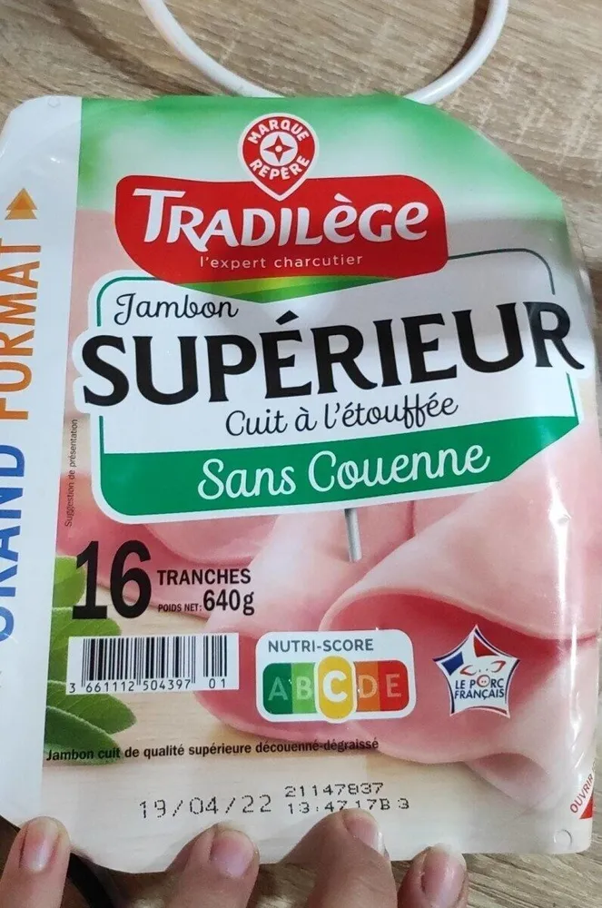 Jambon supérieur cuit à l'étouffée