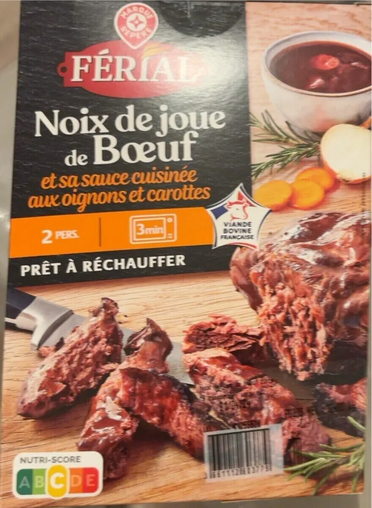 Noix de joue de boeuf et sa sauce cuisinée