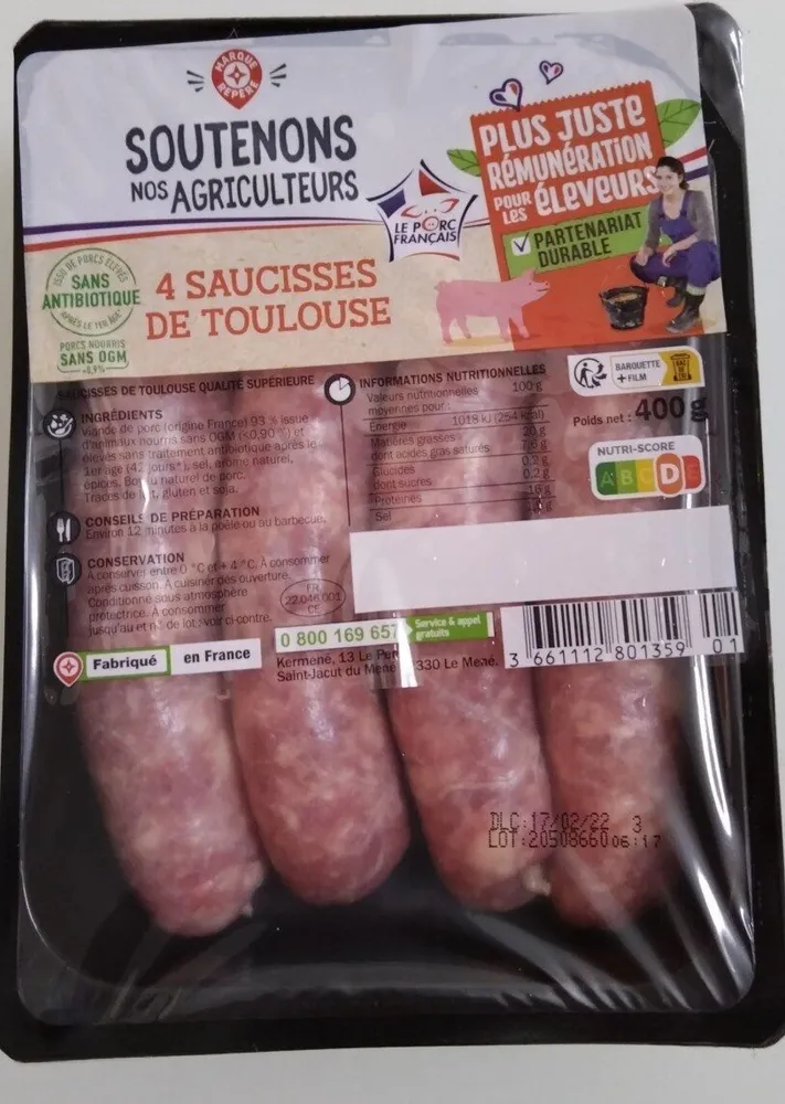 4 Saucisses de Toulouse