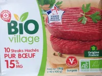 Steak hache surg bio 15%mg x10
